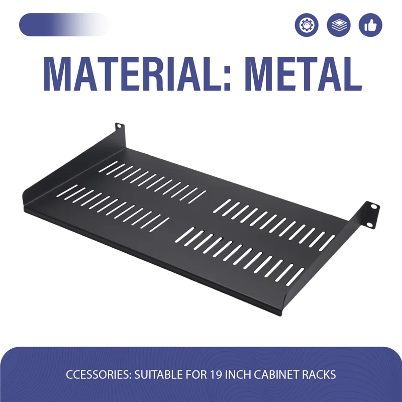 Bandeja de montagem em prateleira de rack de servidor cantilever ventilada PORK-1U para gabinete de equipamentos de rede de 19 polegadas