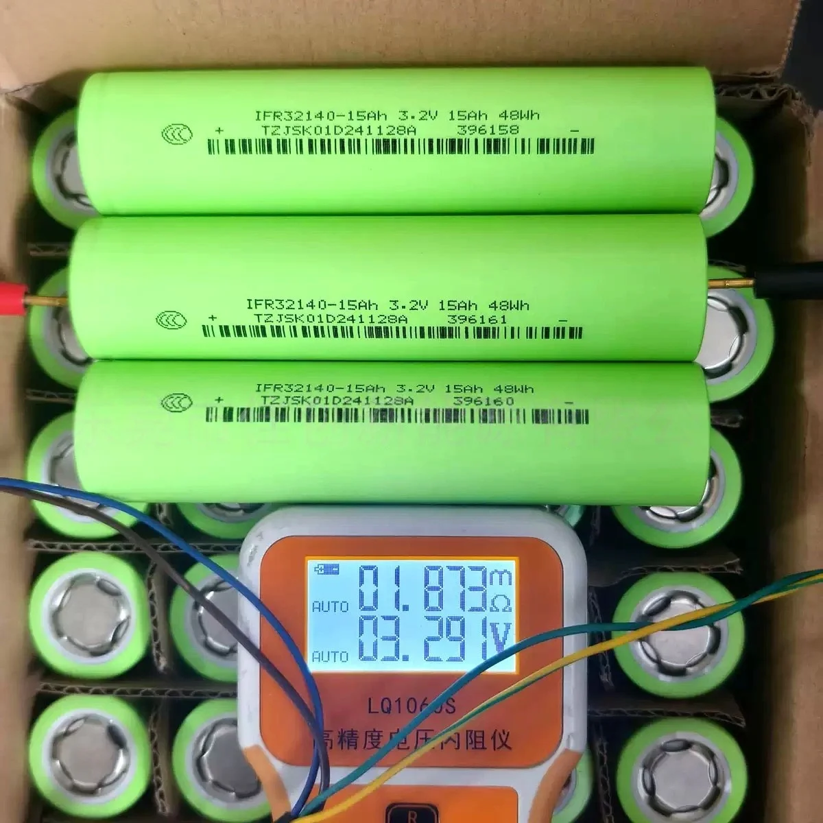 32140 3.2V 15AH Lithium Iron Battery 15000mAh 5C Discharge Rechargeable LiFePO4 Battery for Solar Light Energy Storage Power