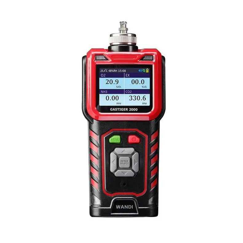 New Industrial 4-in-1 Portable Multi Gas Detector O2 CO H2S EX LCD Display IP66 Waterproof Air Quality Safety