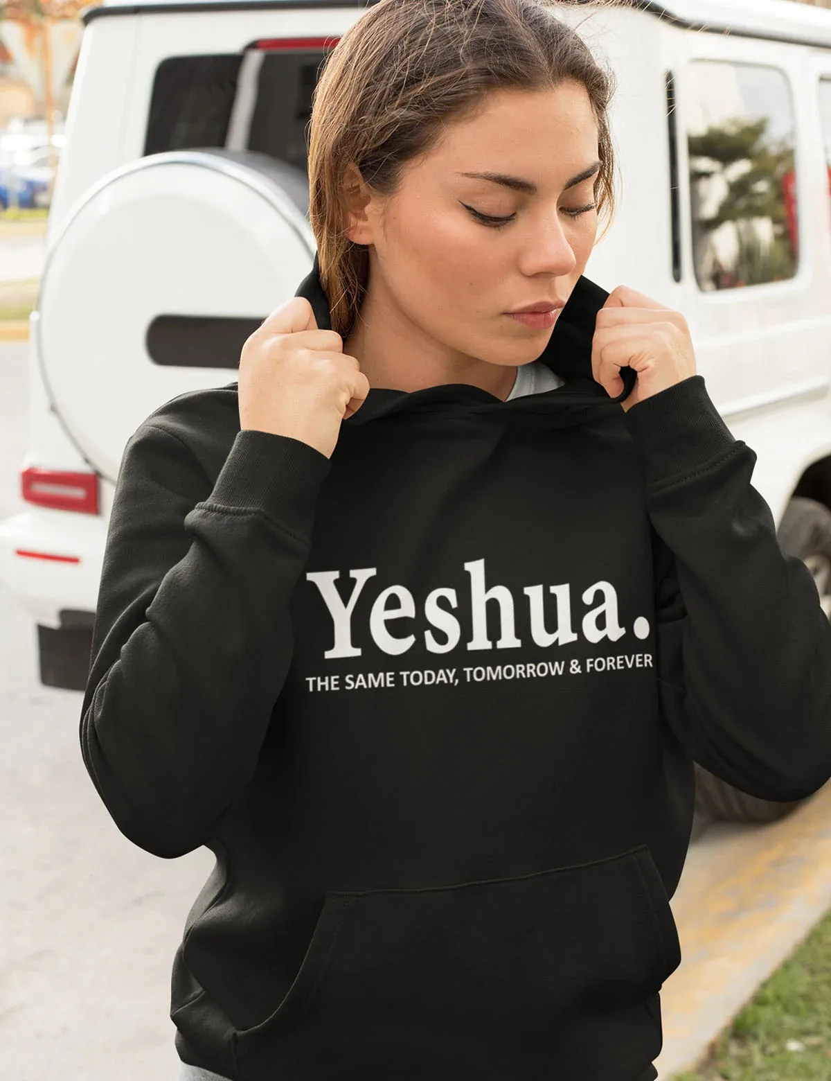 

Yeshua Bible Verse Hoodie Men's and Women's Long Sleeve Hooded Sweatshirt Pullover Tops Sportswear Streetwear Women Clothing