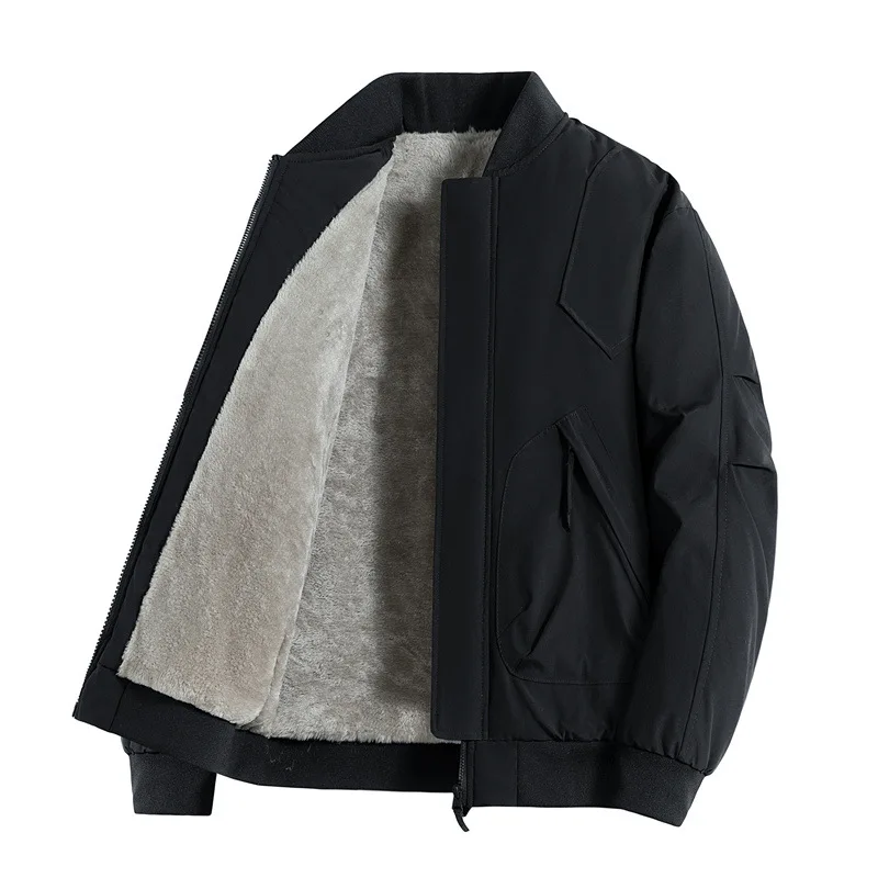 

Новая мужская куртка, куртка на хлопковой подкладке, пальто с воротником-стойкой, мужская свободная рабочая одежда больших размеров, бейсбольная куртка, повседневный топ