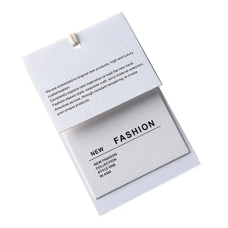 Hanging Tags Production Generic Clothing Tags Rectangle Women\'s Price and Size Tags Customized Special Paper Labels with String