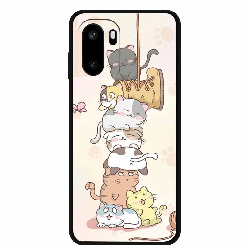 For OnePlus Ace 6 Case 1+ ACE6 Cute Cartoon Soft Silicone TPU Back Cover for OPPO OnePlus Ace6 Color Splicing Shockproof Bumper