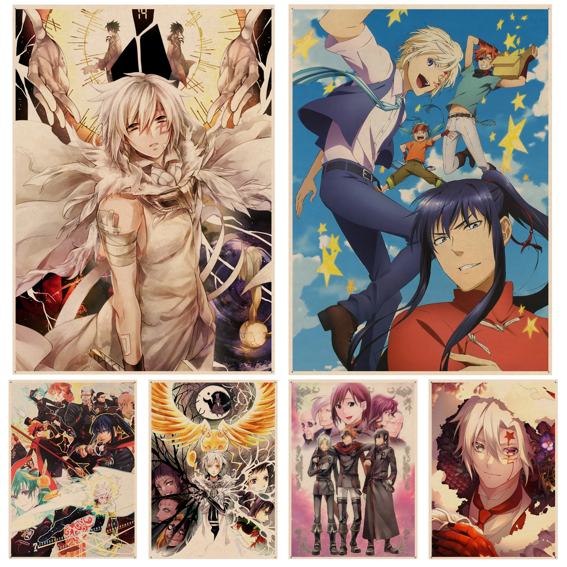 Anim D.Gray-man Classic Anime Poster Kraft Paper Sticker DIY Room Bar Cafe Kawaii Room Decor