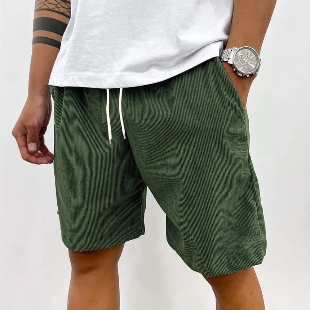 2026 American Heavy Duty Work Shorts Summer I Trendy Retro Corduroy Fashion Brand Men's Casual Shorts