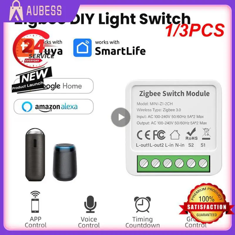 1/3PCS Gang Tuya WiFi Smart Switch Module With Dual Way Control Smart Home Works With Alexa Home Yandex Alice