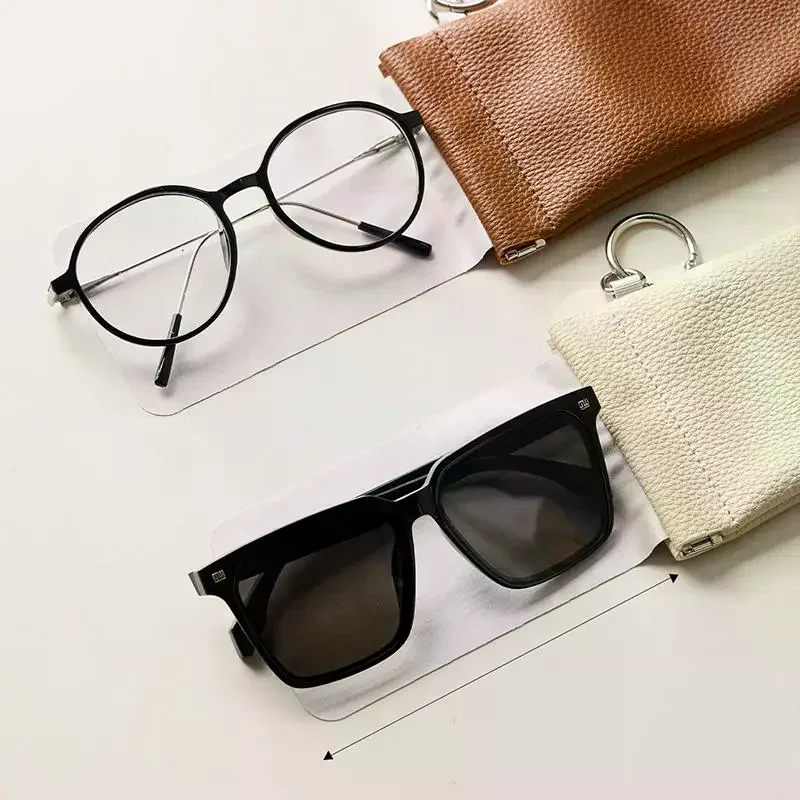 Squeeze Top Sunglasses Bag 1Pcs Automatic Closing Eyeglasses Case Soft Lens Pouch for Pocket Handbag Use