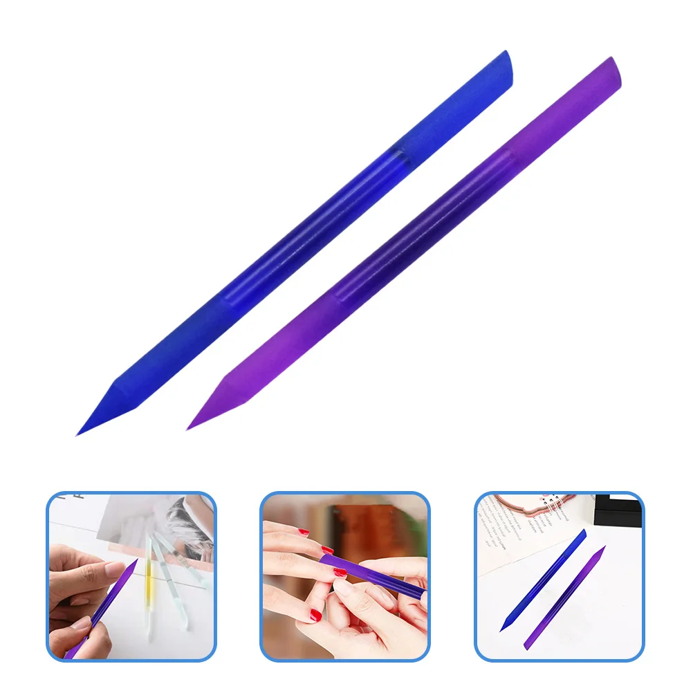 

2Pcs Glass Nail Files Manicure Sanding Pedicure Polishing Tools Portable Nail Art Files Smooth Fingernail Care Grooming