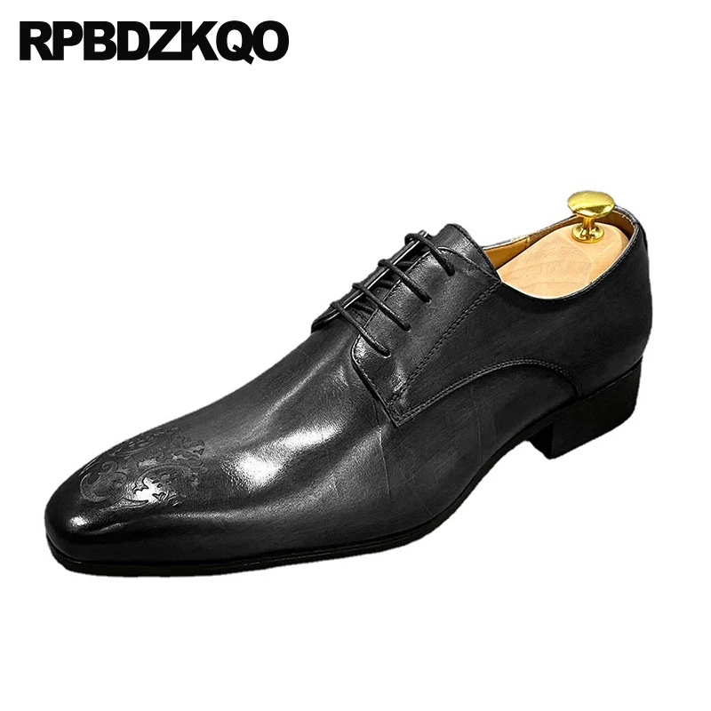 

Carving Business Dress 2022 Oxfords Runway 13 Designer Plus Size Men Shoes Italy Brand Derby Formal Real Leather 47 Pointed Toe