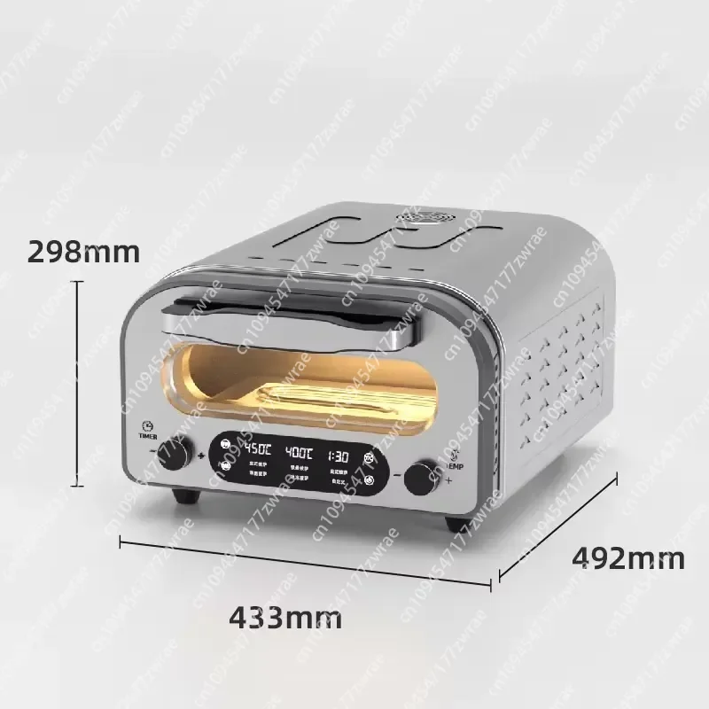 220V Electric Pizza Oven Home Use 12 Inch Pizza Maker Portable Countertop Versatile Pizza Oven
