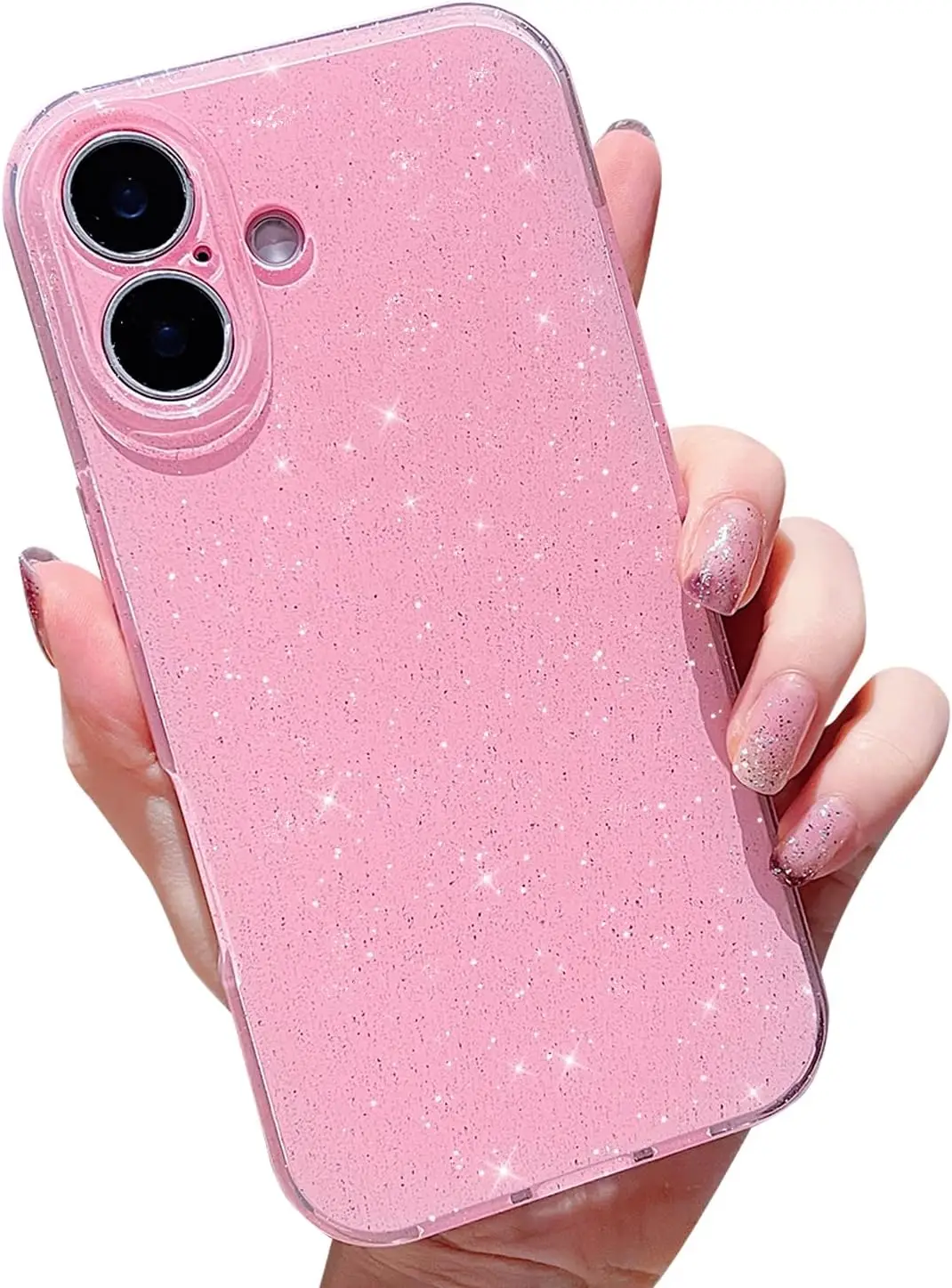 ピンクかわいいグリッターケース iphone 16 プロマックス 15 プラス 14