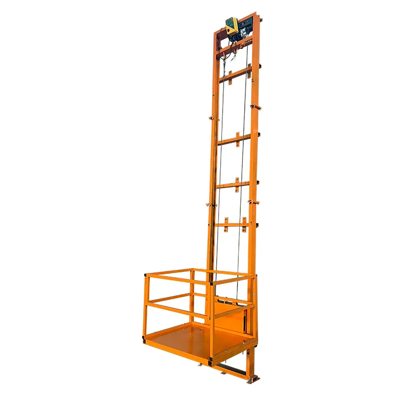 Fixed small single rail electric hydraulic lift freight elevator factory building warehouse duplex building basement  platform