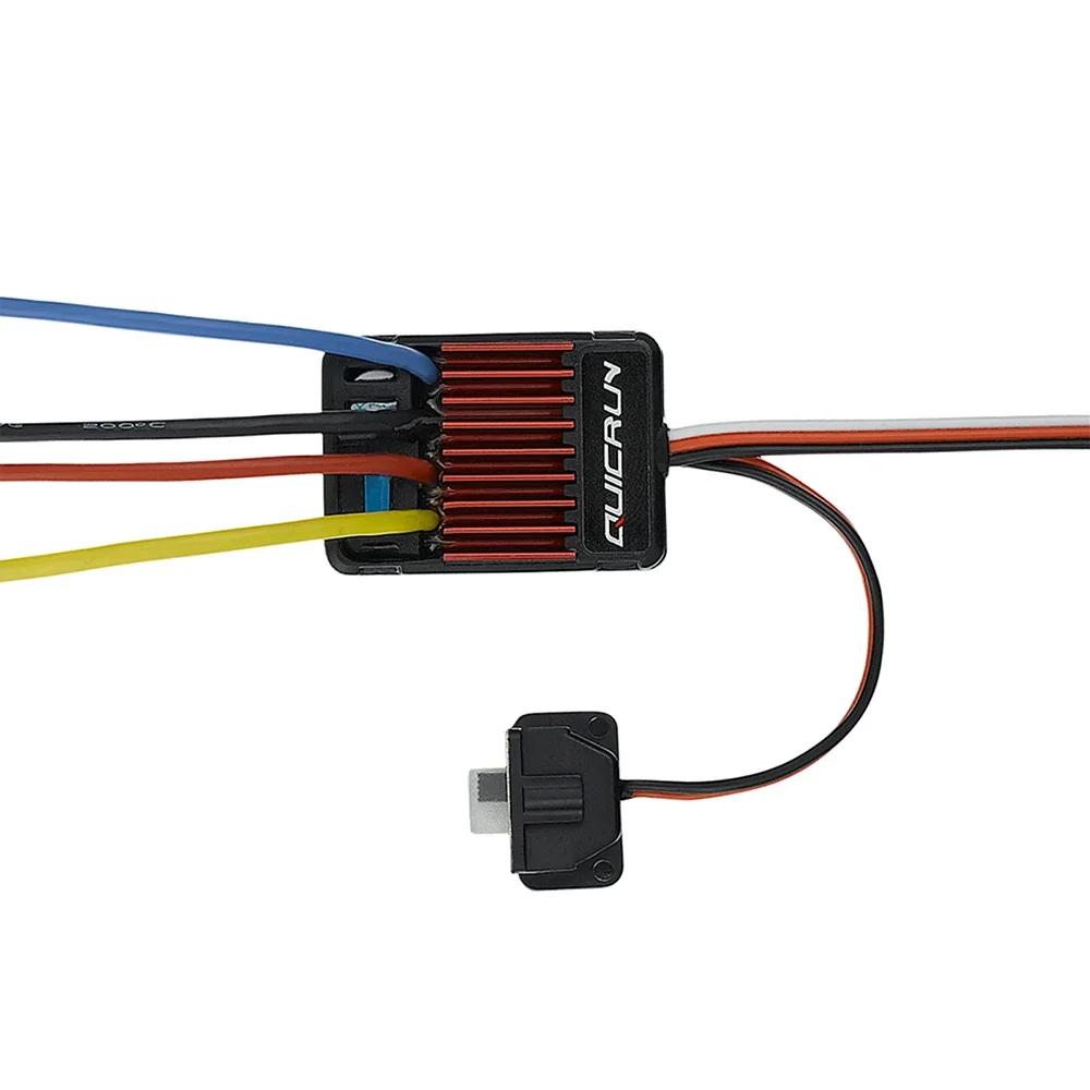 Hobbywing QuicRun 1060 60A/360A 1625 25A/100A 1080/80A Wasserdichter Brushed ESC 2-3S LiPo für 1:10 1:18 1:16 Onroad- und Offroad-Autos – Detail 27
