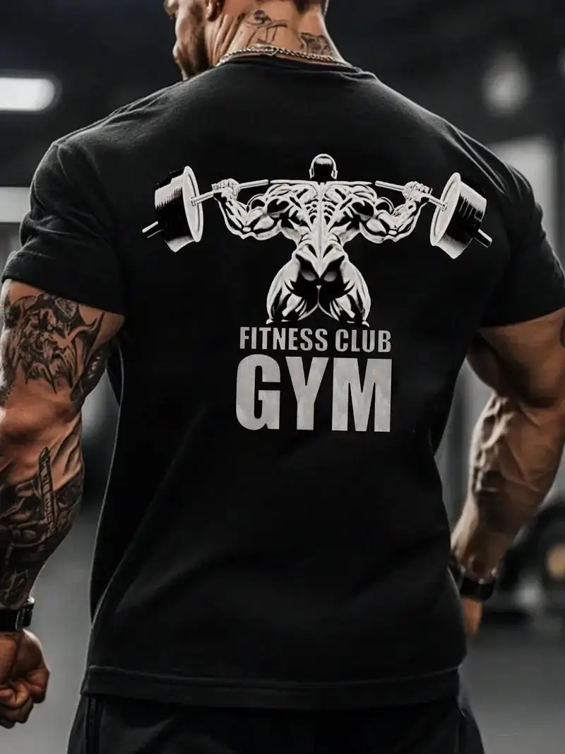 The new men's T-shirt for the summer of 2025 features a casual fashionable comfortable and soft 3D letter pattern print