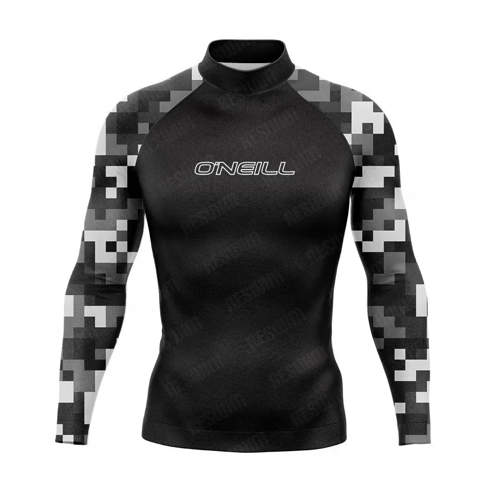 

2025 мужской купальник, футболка для плавания, серфинг, пляж, защита от ультрафиолета, купальник, рашгарды, с длинными рукавами, лайкра, костюм для серфинга, дайвинга, летний