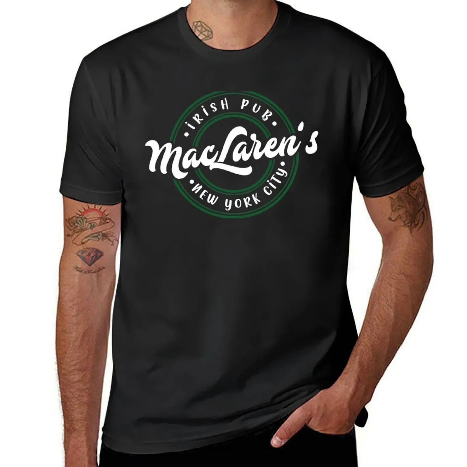 MacLaren's Pub Merch in White T-Shirt for a boy hippie clothes mens graphic t-shirts hip hop