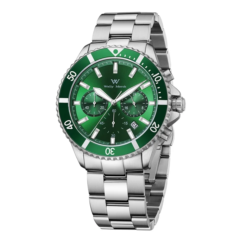 WM Watch Multifunctional Quartz Waterproof Watch, Stylish Luminous Men's Watch, Welly Merck 184M