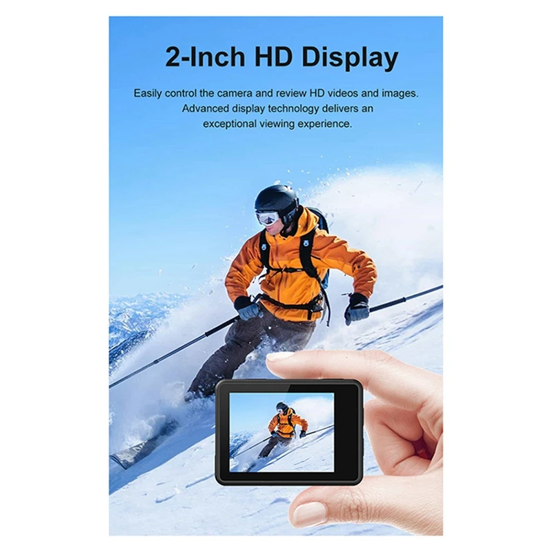 

High-Definition 1080P Action Camera, Outdoor Sports Recorder, LCD 170° Wide-Angle Swimming Camera-A32R