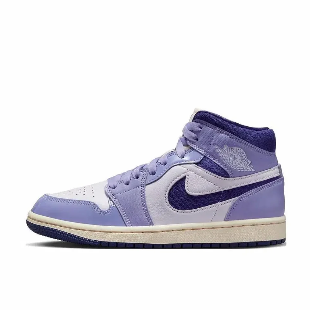 Nike Purple Air Jordan 1, мужские и женские модные баскетбольные кроссовки в стиле ретро, нескользящие носимые кроссовки