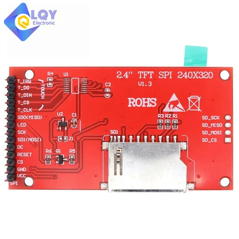 Imagem -04 - Módulo de Porta Serial para Arduino Cartão Micro sd Display Lcd 2.4 2.8 240x320 Spi Tft 5v 3.3v Adaptador Pcb Ili9341 St7789v