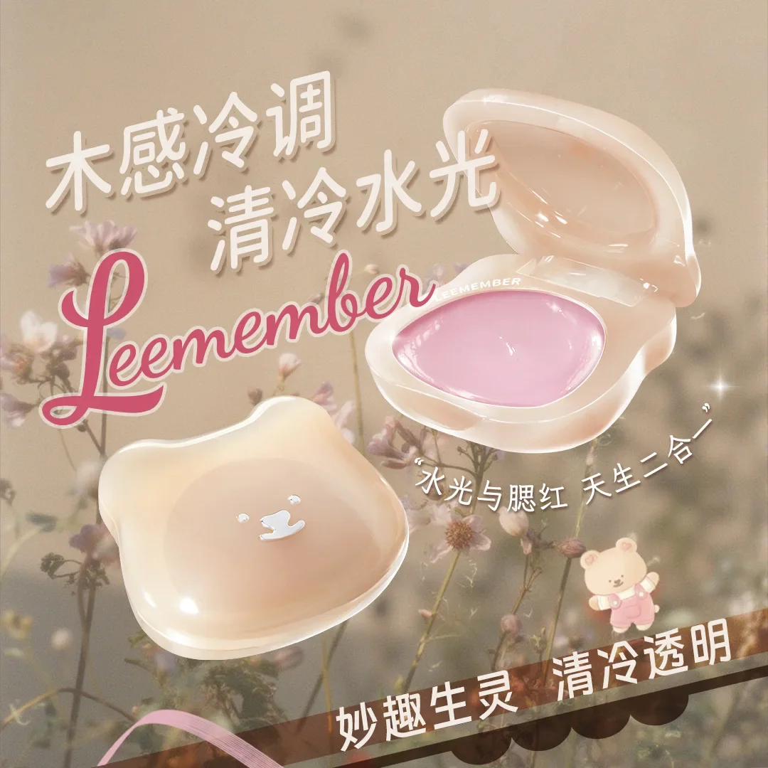 LEEMEMBER Fard acquoso Fard idratante Crema Monocromatico Shimmer Cosmetici carini Fard viso gelatinoso a lunga durata nel trucco a barra