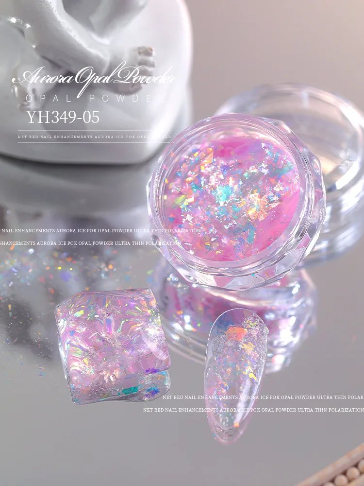 1 Glas neue Aurora Nagel Glitter Pailletten Traum wolke Brokat Opal super glänzend polarisierte Fantasie Schnee velevt funkelnden Nagel pulver