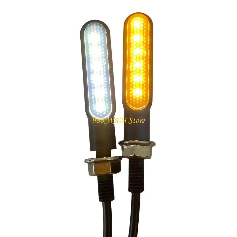 

68UF 1 Pair Motorcycle Sequential Turn Indicators 12V Water Flowing