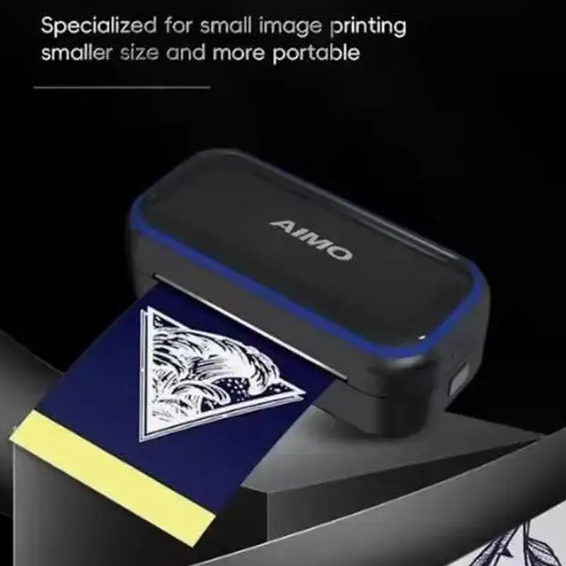 AIMO MR3 Mini Wireless Thermal Tattoo Stencil Printer Machine With 30Pcs Tattoo Transfer Paper For Tattoo Artists
