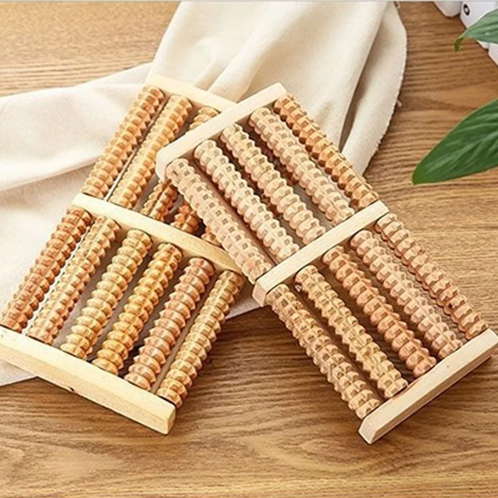 New Wooden Foot Massage Roller Relieves Fatigue Plantar Fasciitis Wooden Foot Roller Releases Foot Pain Foot Massager Women
