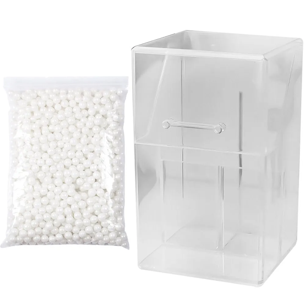 1Set Transparent Acrylic Brushes Storage Case Large Container Eyebrow Pencil Holder Makeup Organizer Desktop Storage