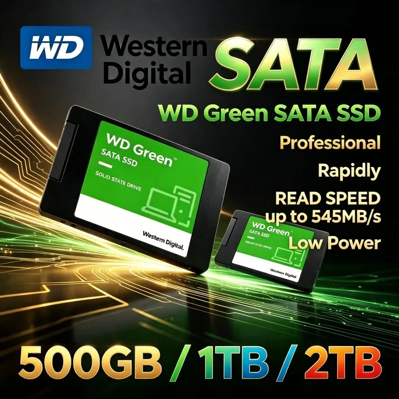 WD Green 2.5 Inch SATA III Solid State Drive 250GB 1TB 2TB Low Consumption SSD For PC Laptop System Replacement Upgrade