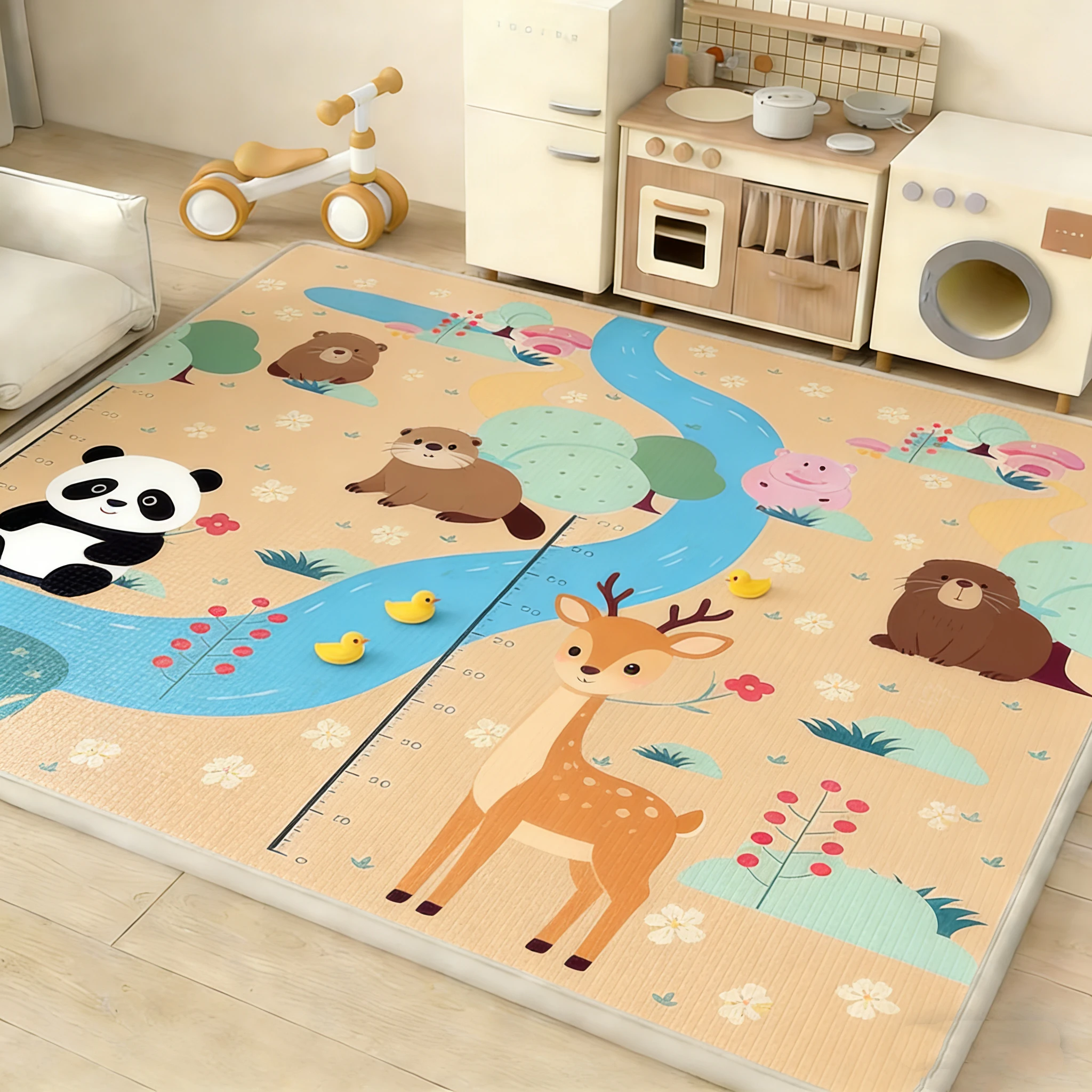 Thick Safety Mat Play Mat for Children's 200x180/180x150/180x120cm Friendly Crawling Play Mats Folding Mat Carpet Rug Playmat