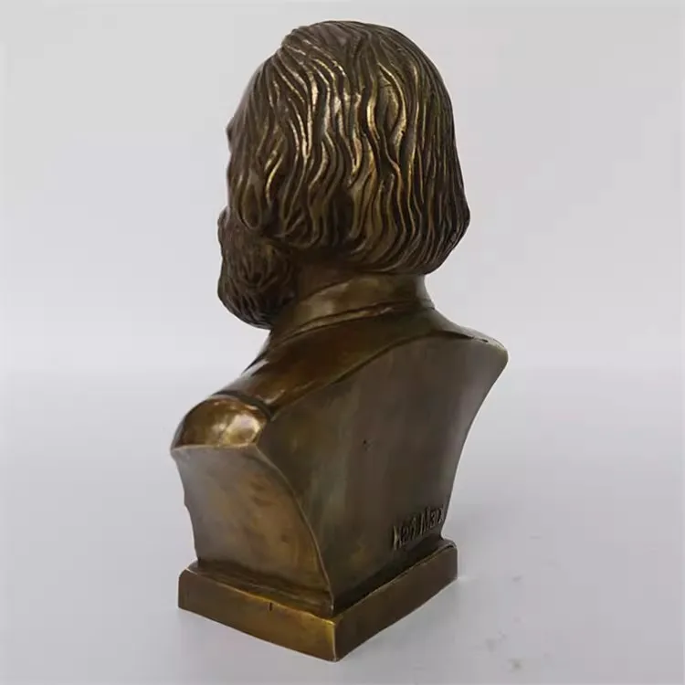 Copper Statue Great Communist Marx Bust Bronze Statue Ornament