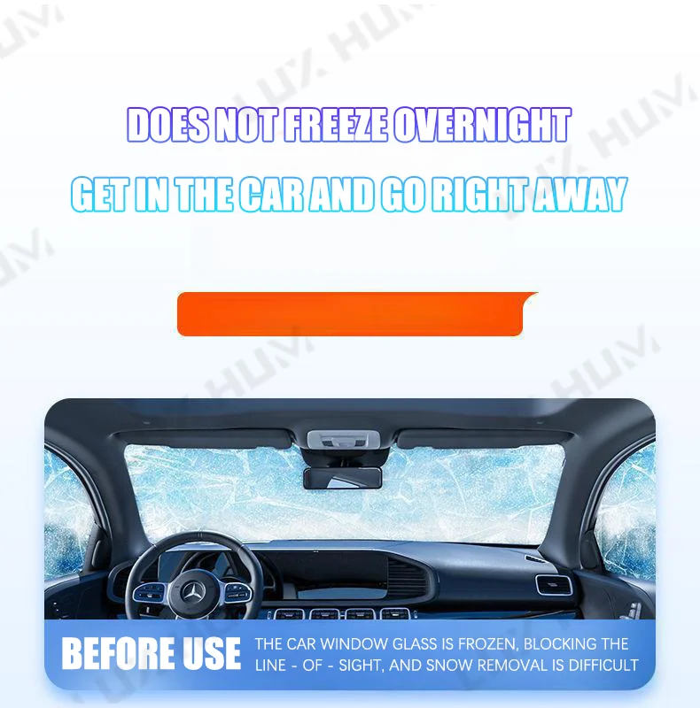 Vergrößern Sie die Auto-Schneedecke, 7-lagige Winter-Windschutzscheibe, Schneeschild, winddicht, wasserdicht, für Autofenster, Eisabdeckung, universell für SUV-Limousine – Detail 5