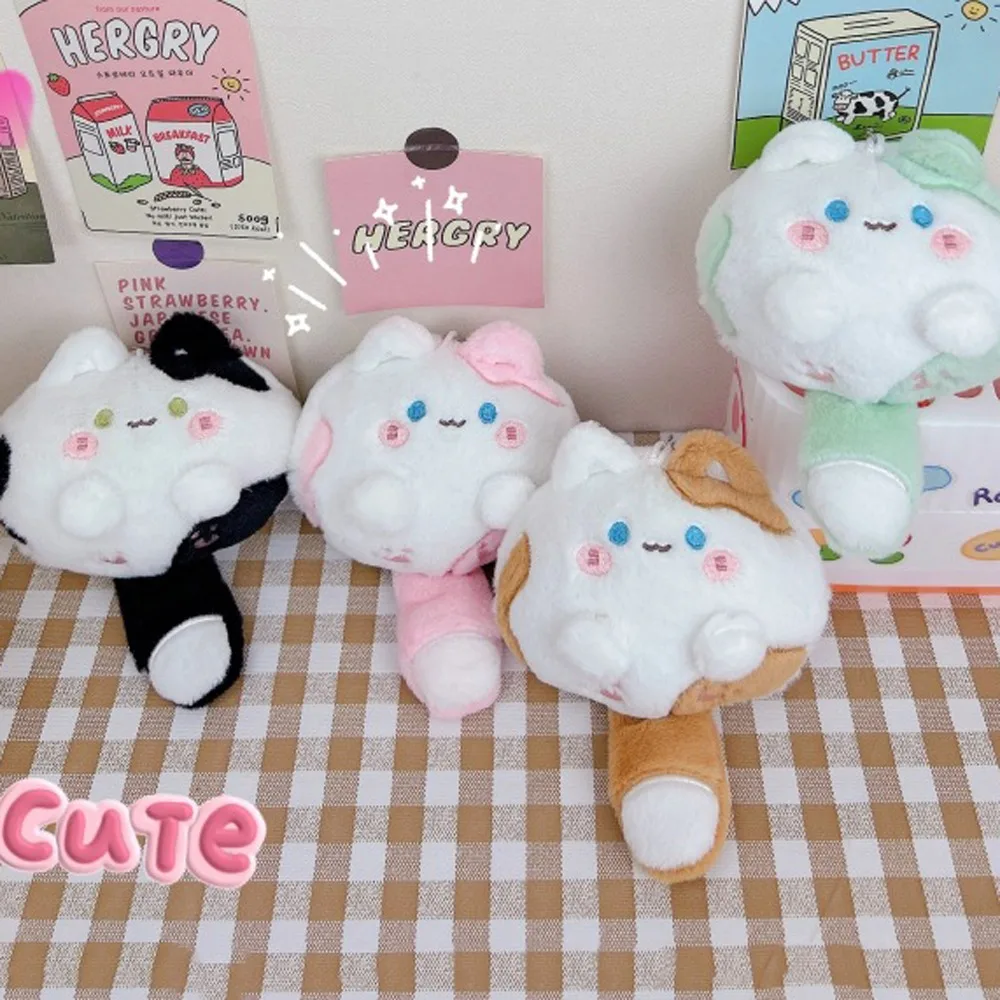 Holiday Gift Pendant Long Tailed Cat Keychain Cartoon Cute Cat Soft Tail Soft Kawaii Soft Stuffed Cat Keyring Girls Gift