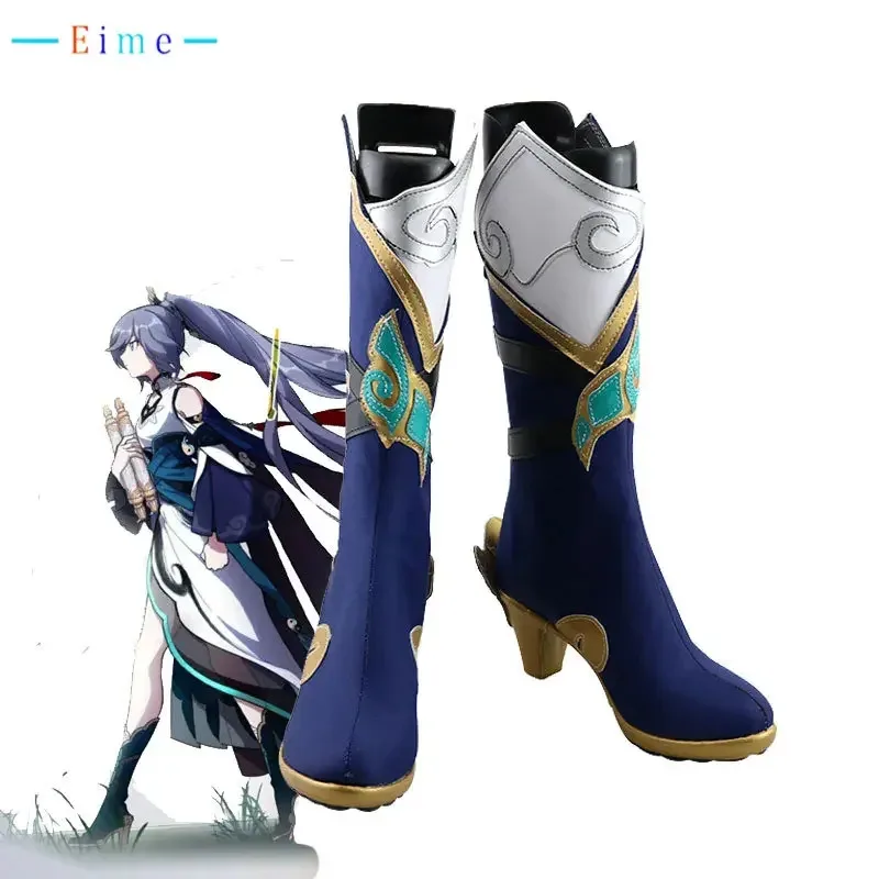 

Обувь для косплея Honkai Impact 3 Fu Hua, карнавальные ботинки на Хэллоуин, реквизит для косплея, обувь из искусственной кожи на заказ