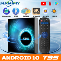 Smart TV Box Allwinner H616 T95 Android 10 Quad-Core HD HDR10 6K Media Player 2.4G&5G Wifi Google Support Home Audio Player