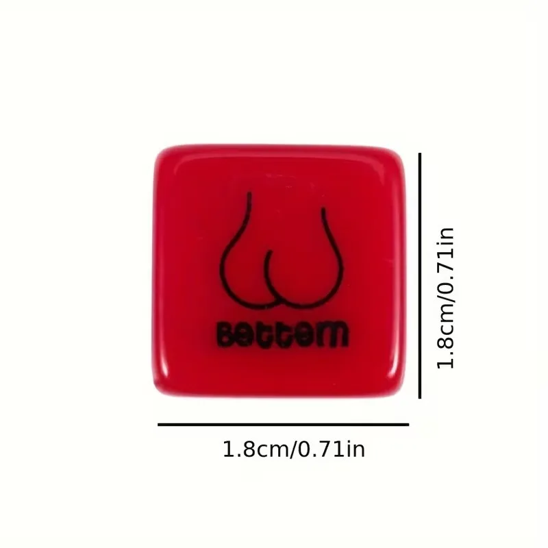 Set Pack Romantic Ambiance Game Dice Exquisite Round Shape Smooth Acrylic Craft Adult Party Dating Night Leisure Couple Gift