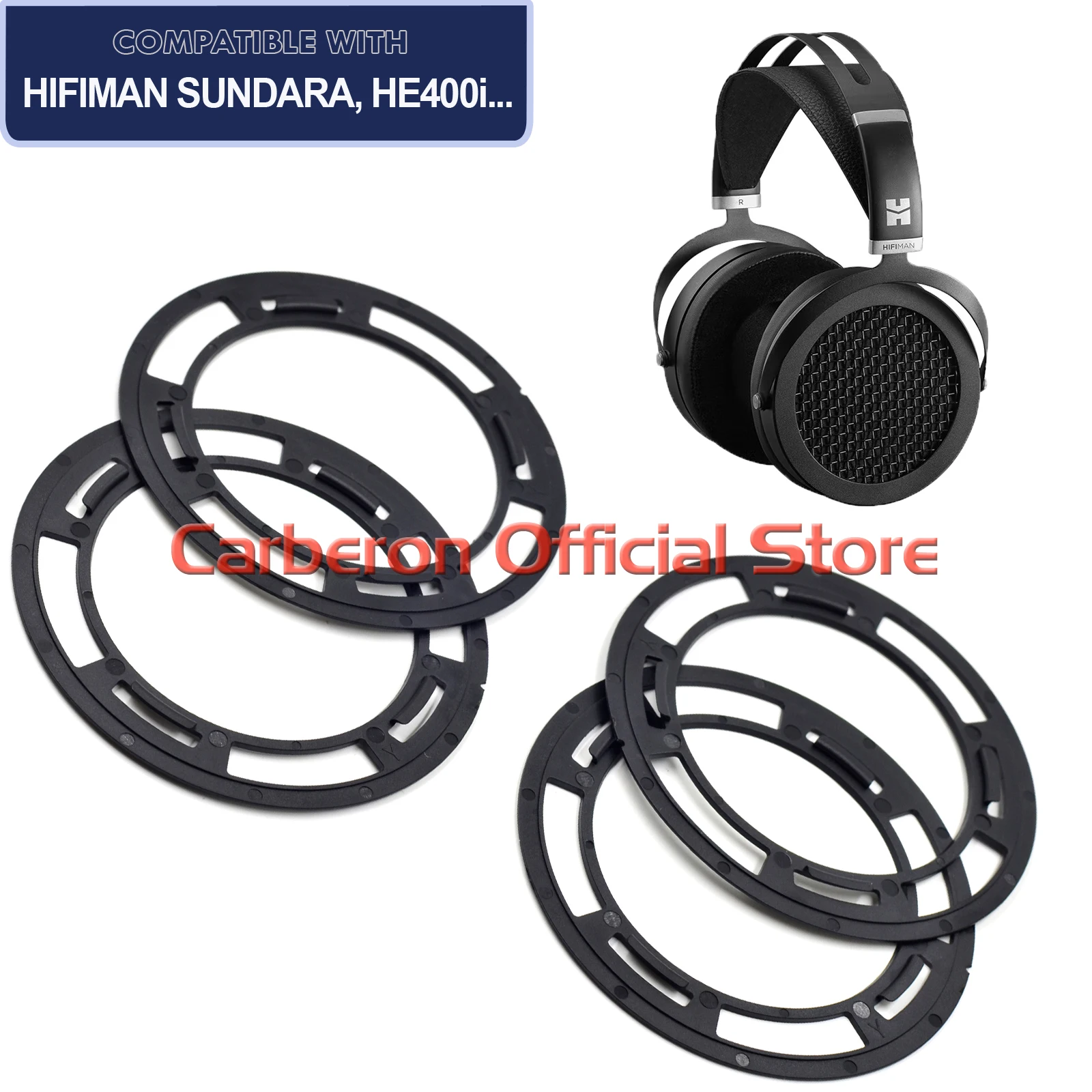 4 Pieces of Ear Pads Plastic Frame Mounting Rings for Hifiman SUNDARA HE560 HE500 HE400 HE400se 400i 400S HE300 HE350 Headphones