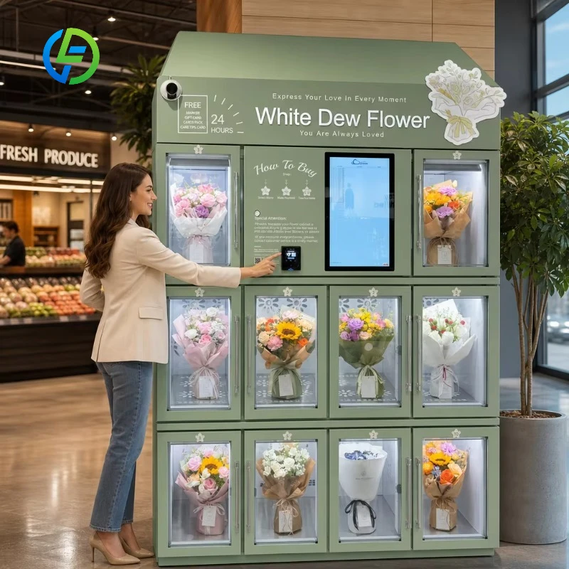 FL Customized Competitive Price Refrigerated Flower Vending Machine Automatic Fresh Cut Floral Dispenser for Hospital