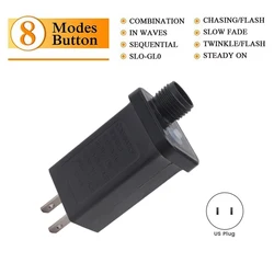 24V Transformer Plug Power Supply Suitable for Christmas Halloween LED Equipment Decorations US Plug