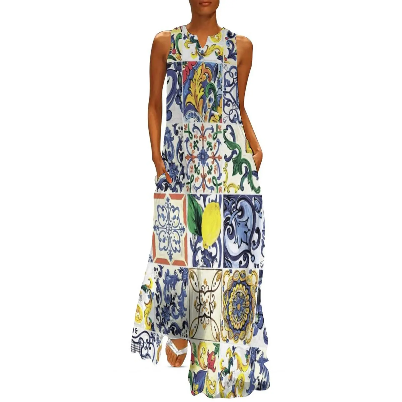 Abstract Majolica Long Dress dress summer 2025 women clothes prom dress 2025 evening dresses luxury 2025