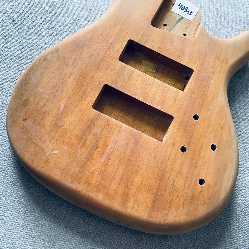 Natural sequoia sólida inacabado Jazz Bass corpo, Active baixo elétrico, DIY com danos, HB935