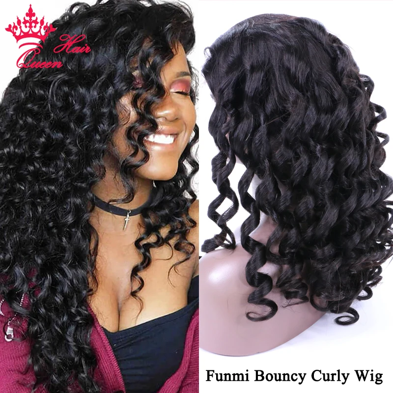 250% Density Funmi Bouncy Curl Wig Virgin Human Raw Hair Closure Wigs 4x4 13x413x6 Lace Front Wig Pre Plucked Curly Wave Wig