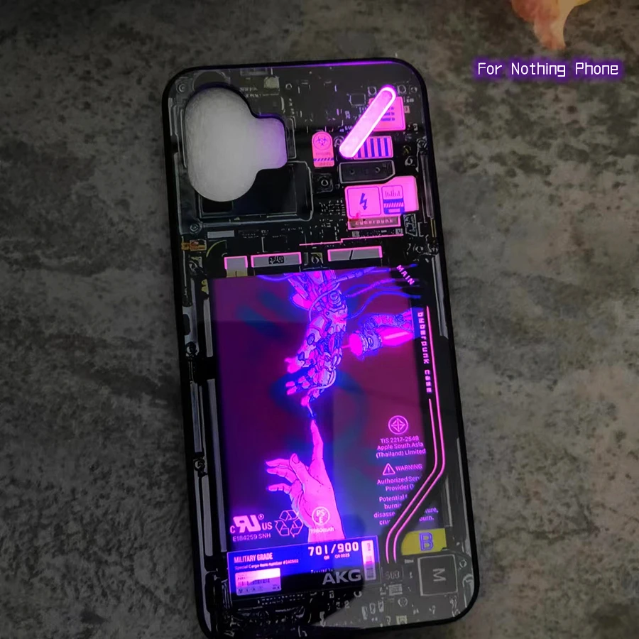 For Nothing Phone 1 2 3a Case Luminous LED Shockproof Case For Nothing Phone1 One 3apro Protective Light Up Cover