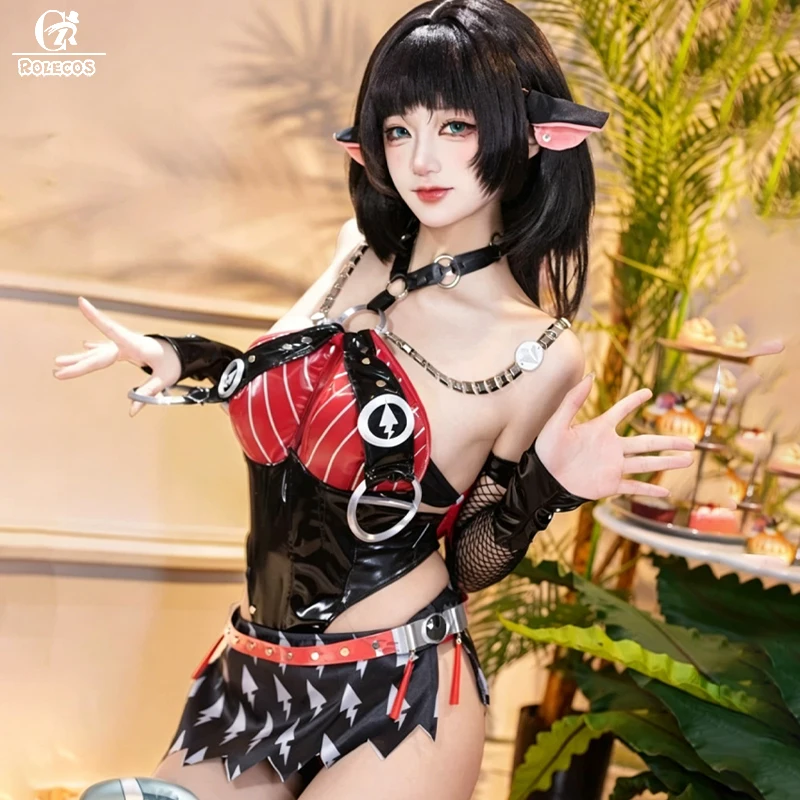 ROLECOS Game Zenless Zone Zero Jane Doe Cosplay Costume Jane Doe Nocturne of Light Cosplay Women Halloween Party Uniform Fullset view 5