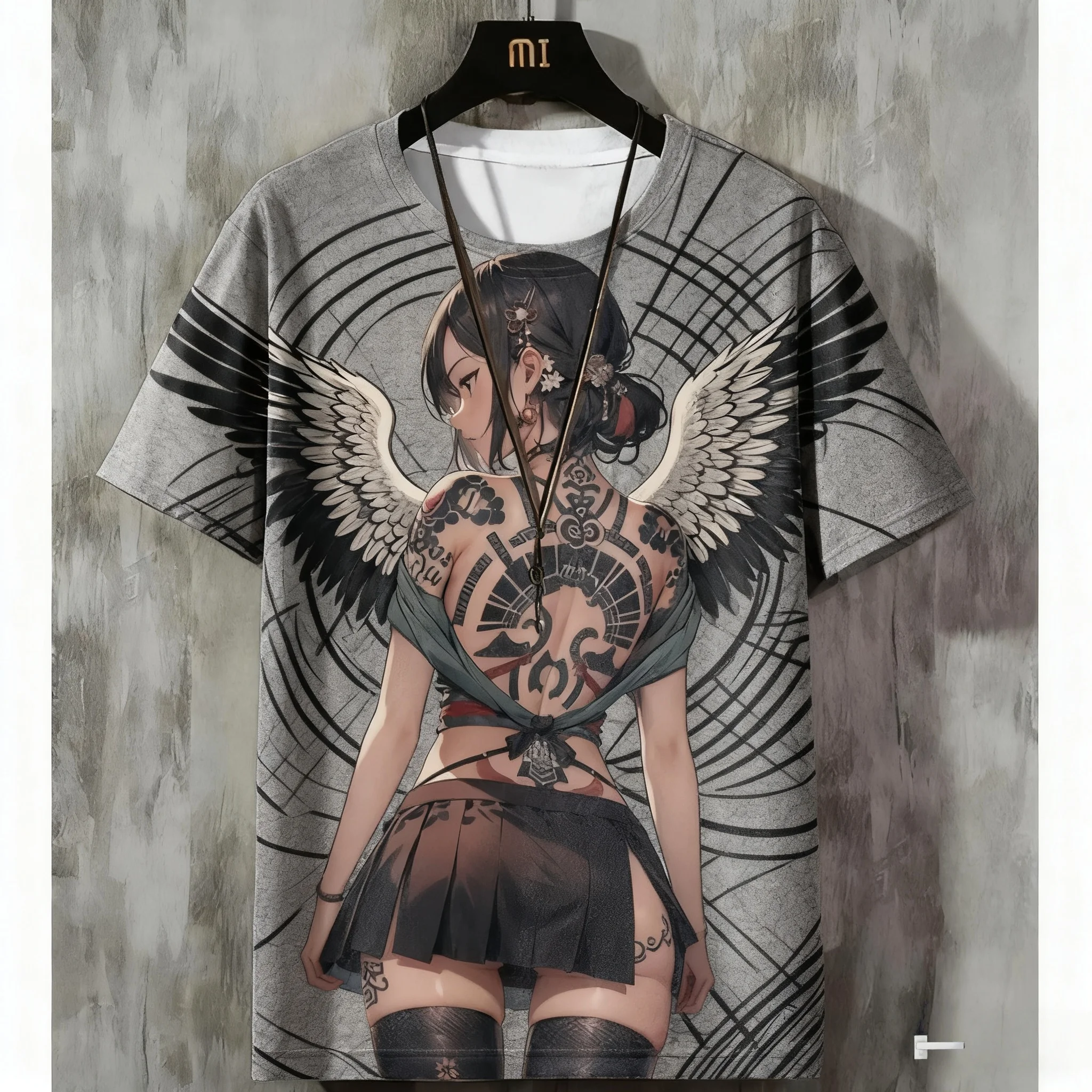 Samurai Style T shirt 3D Sexy Girl Tattoo Beauty Graphic Print Summer Top Men/Women Short Sleeve Oversized Street Unisex T-shirt