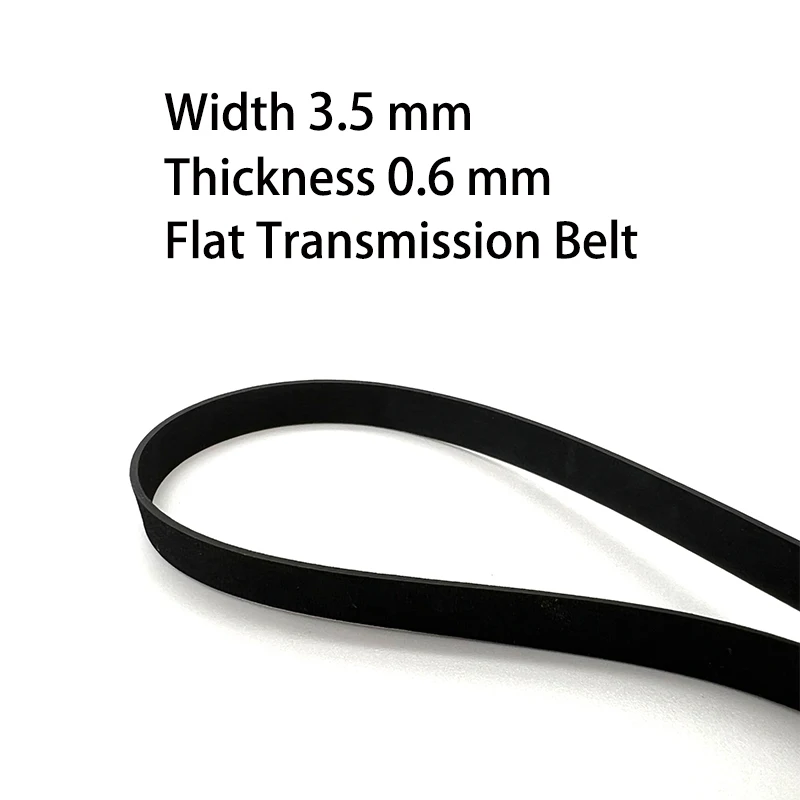 1Pcs Width 3.5mm Thickness 0.6mm Flat Rubber Drive Belt For Tape Recorder Repeater VCR Player Transmission Belt Accessories