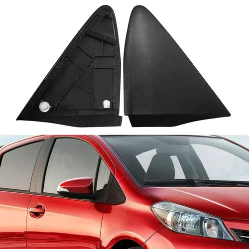 Cubierta triangular para espejo retrovisor delantero de coche, Panel de cubierta embellecedora 60117-0D111 60118-0D111 para Toyota Yaris 2012 2013 2014