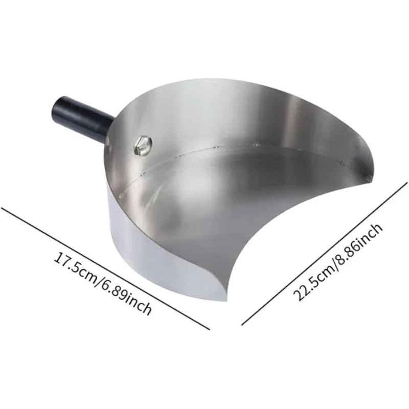 Stainless Steel BBQ Meat Shovel Tray Middle Eastern Grilling Turner Outdoor Barbecue Meat Receiving Plate for Restaurant Picnic